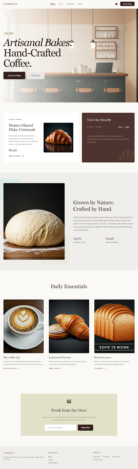 Hearth & Harvest bakery site
